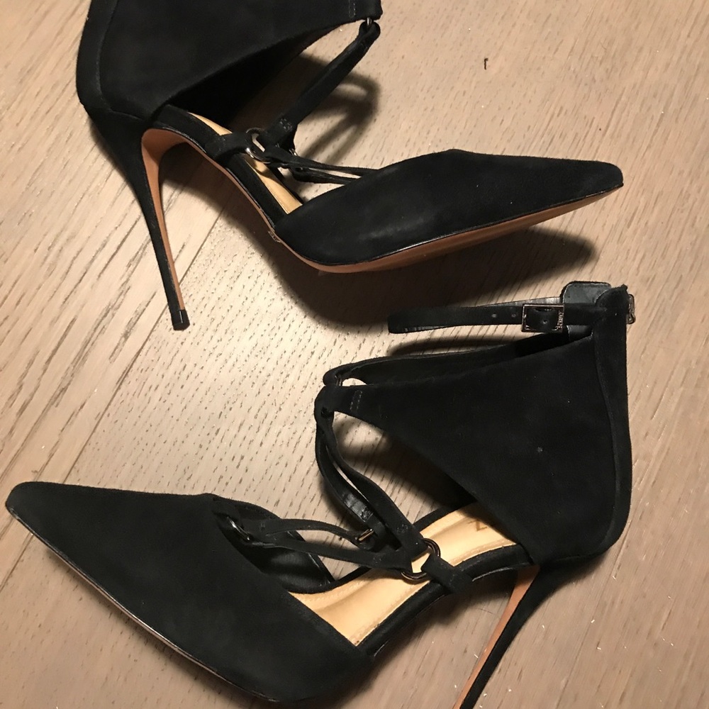 Suede Schultz Strappy Heels - BRAND NEW