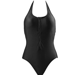 Black one piece swimsuit