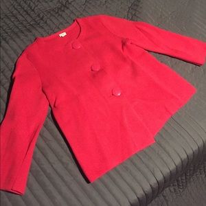 Pink cotton j.crew cardigan