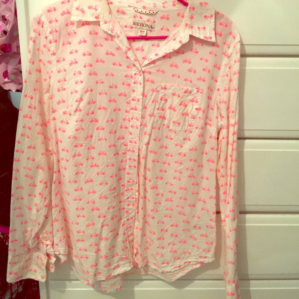 Merona pink bicycle top