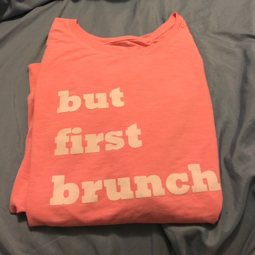 “But First Brunch” hi/lo Gap Body sweatshirt (L)