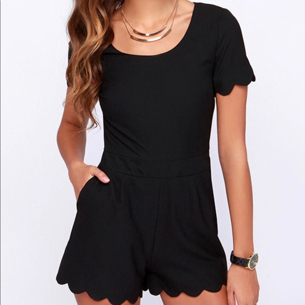 Scalloped romper