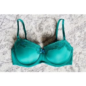 Green Lace Push-up Bra