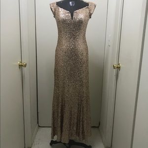 Sequin Off The Shoulder Gown