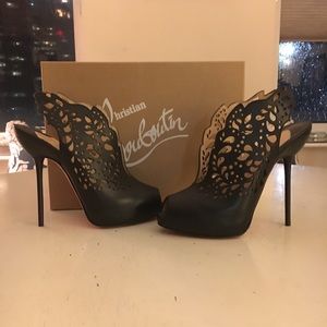 NEW CHRISTIAN LOUBOUTIN MARKESLING LASER CUT PUMPS