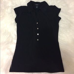 Alfani black collared shirt with silver buttons 🖤