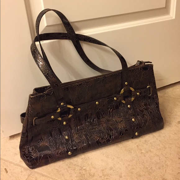 Dark Brown Egyptian Tote - Picture 1 of 3