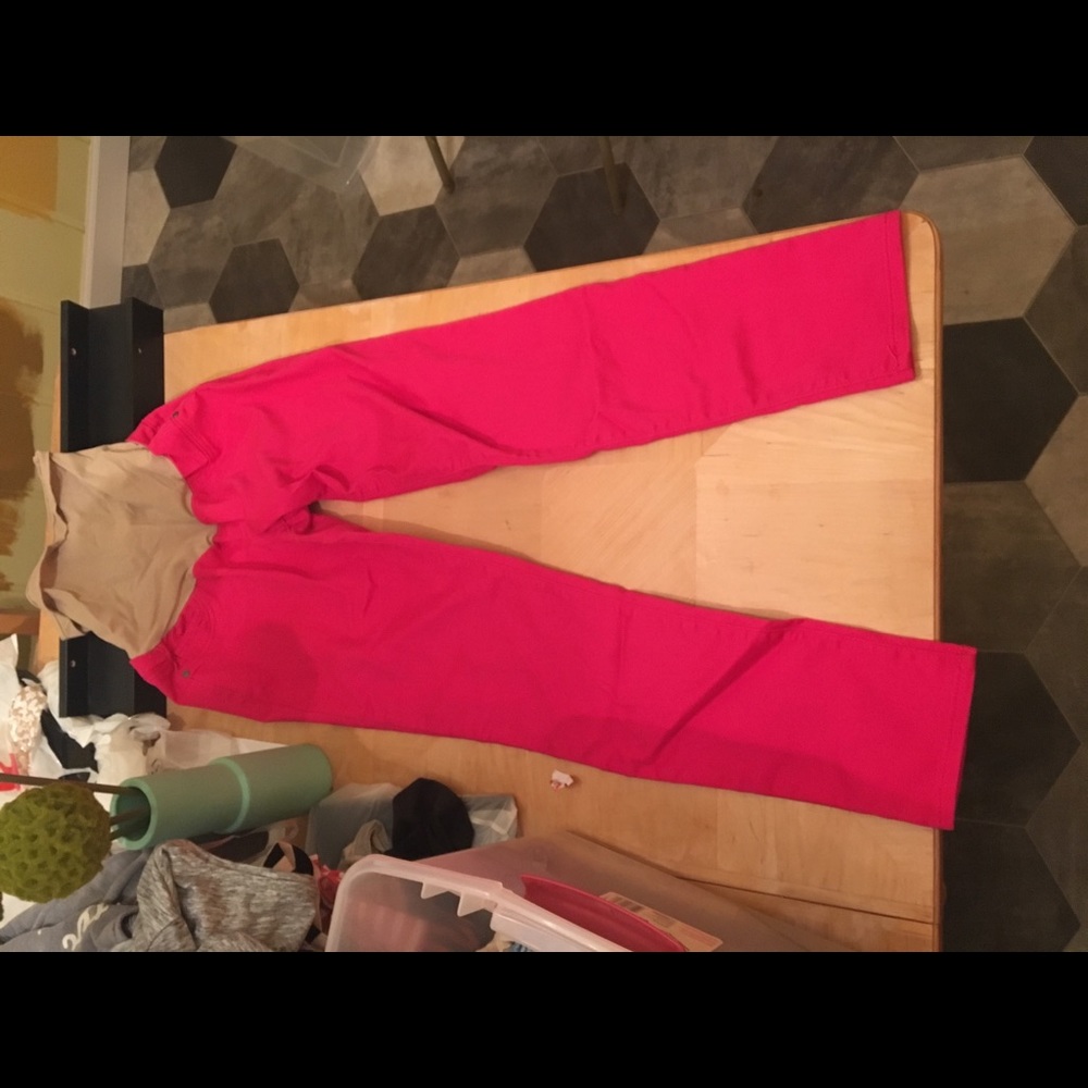 Hot pink motherhood maternity skinny jeans