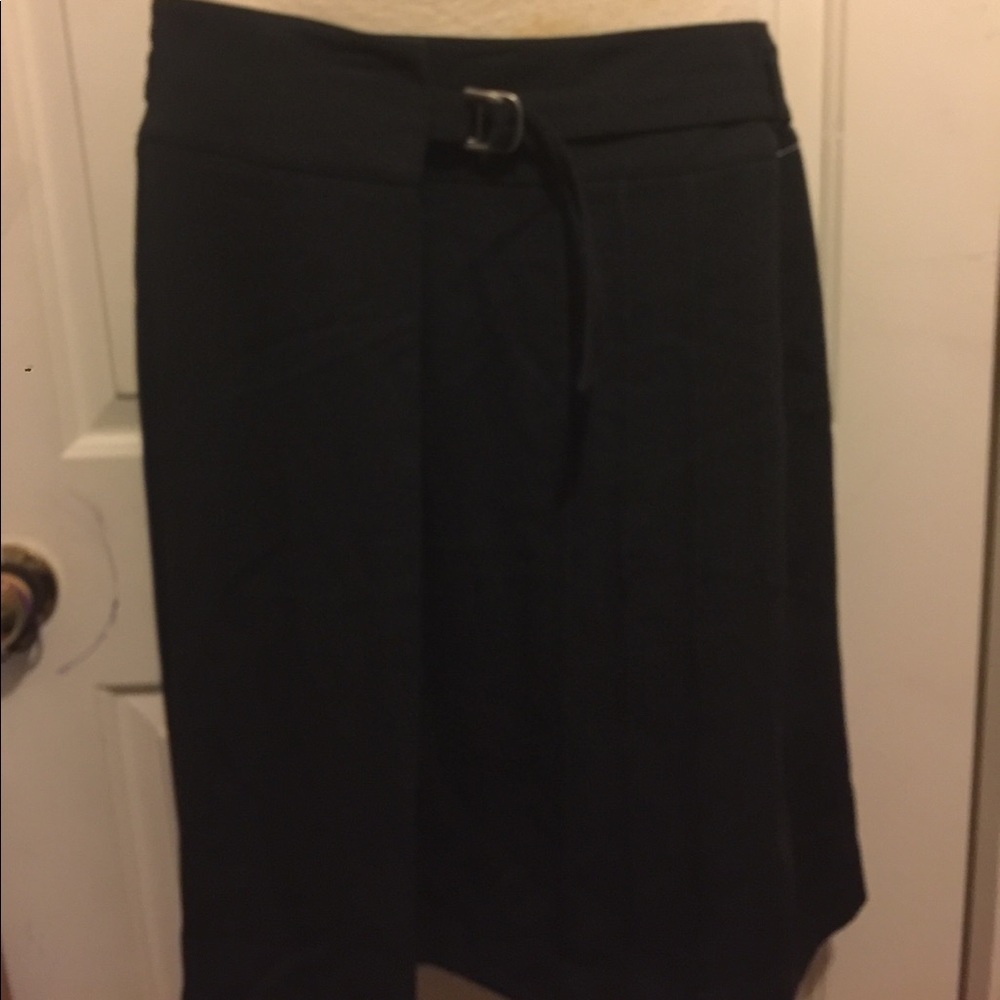 Yansi Fugel Black Belted Pleated Skirt