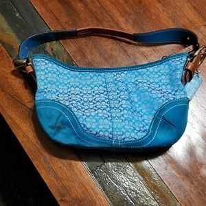 Mini blue coach purse