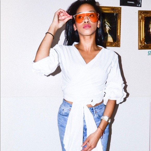 NWT - Orange Tinted Aviator Street-style Sunnies - Picture 2 of 8