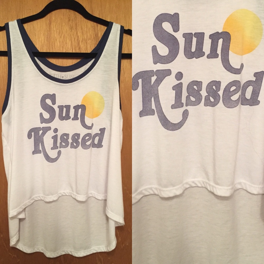 Sun Kissed Graphic Tank asymmetrical