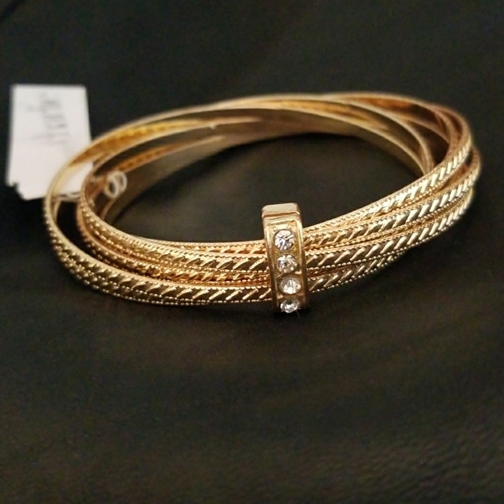 Charming Charlie gold bracelet set, new with tags
