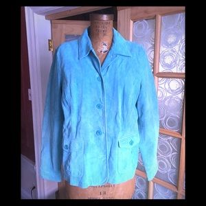 Turquoise suede jacket