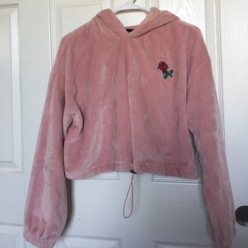 Pink Crop Top Sweater