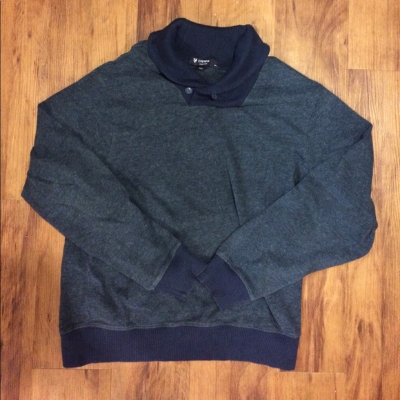 RARE Cremieux ❄️ Men's Blue Cowl Neck Sweater - Picture 2 of 7