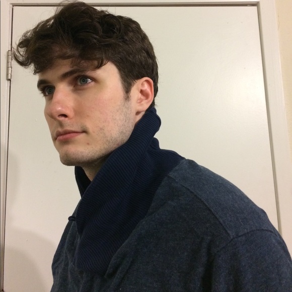 RARE Cremieux ❄️ Men's Blue Cowl Neck Sweater - Picture 7 of 7