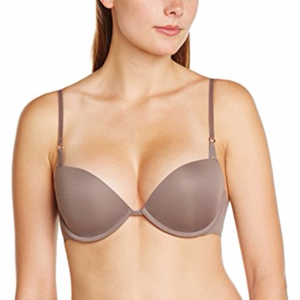 NWT Calvin Klein F3133 Envy Natural Lift Bra Smoke