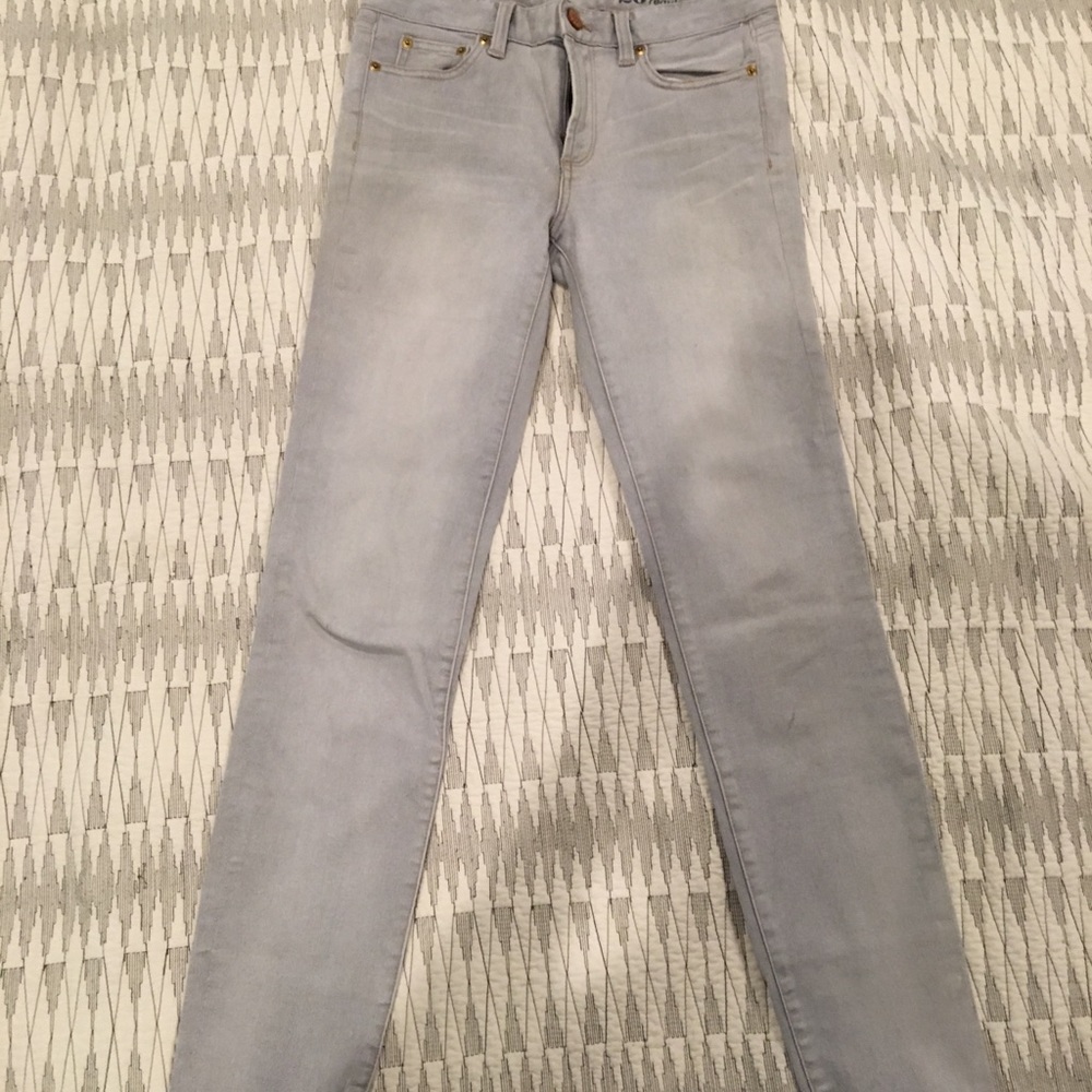 J.Crew Mid-rise toothpick jeans - grey - size 26