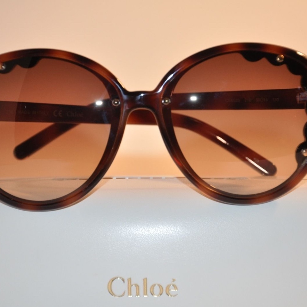 NEW CHLOE HAVANA WOMEN'S SUNGLASSES - Picture 3 of 8
