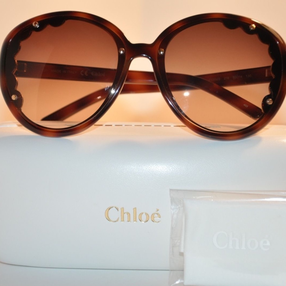 NEW CHLOE HAVANA WOMEN'S SUNGLASSES - Picture 1 of 8