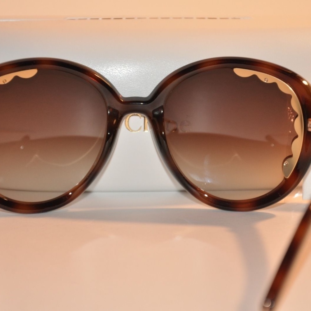 NEW CHLOE HAVANA WOMEN'S SUNGLASSES - Picture 6 of 8