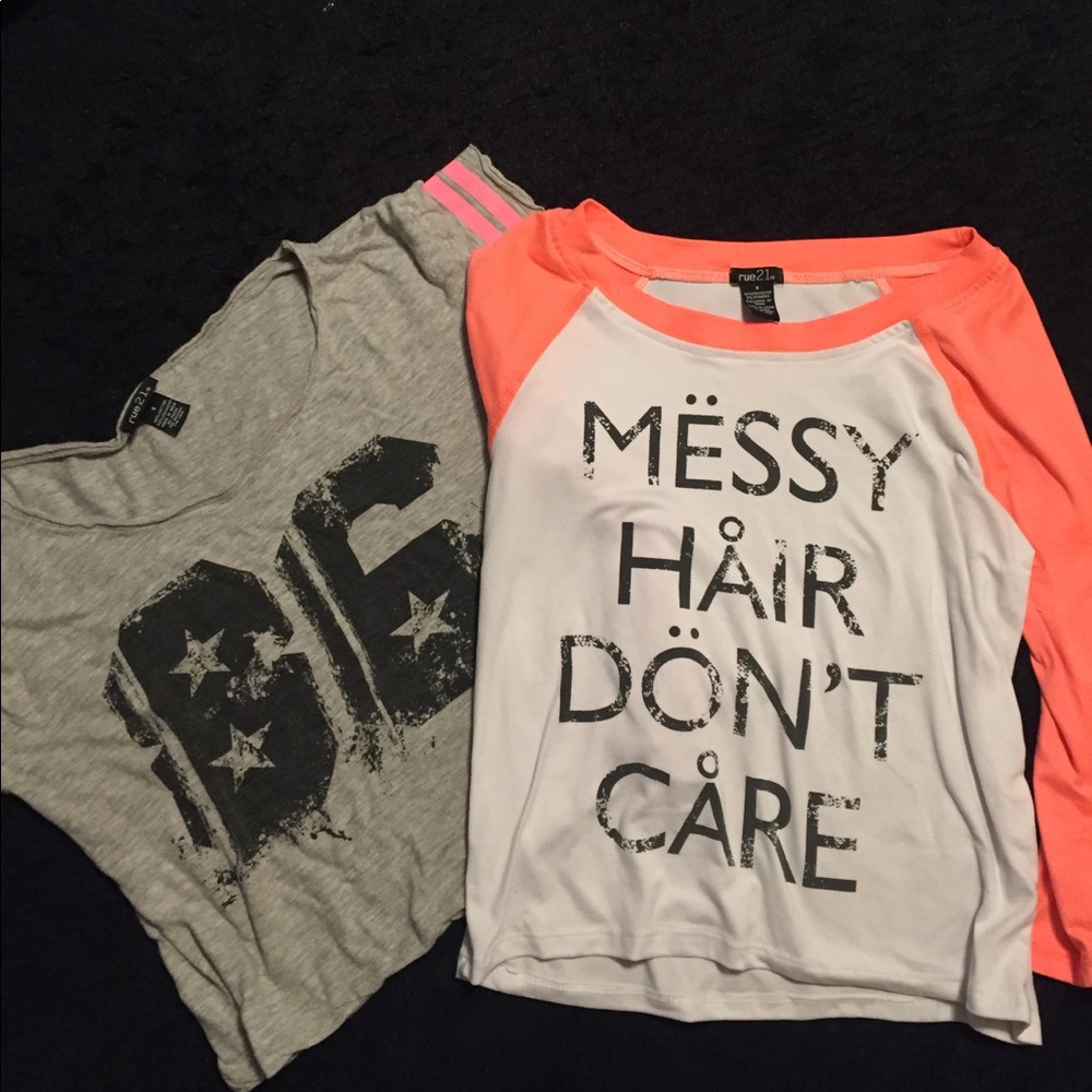 2- Rue 21 tee shirts