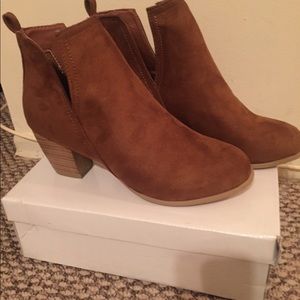 Tan Suede Booties