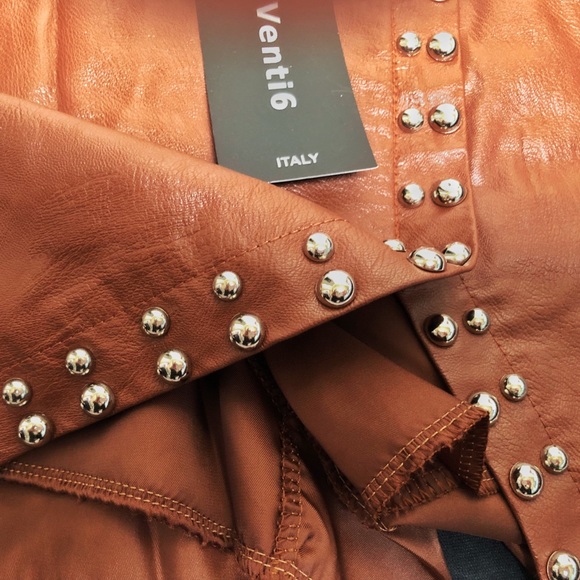 NWT Vegan Studded Mini Skirt! - Picture 3 of 3