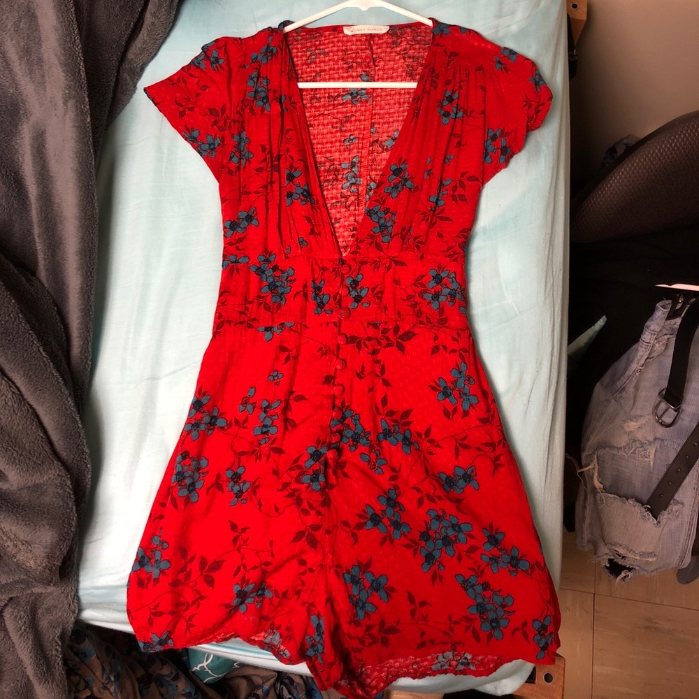 Honey Punch Red Romper
