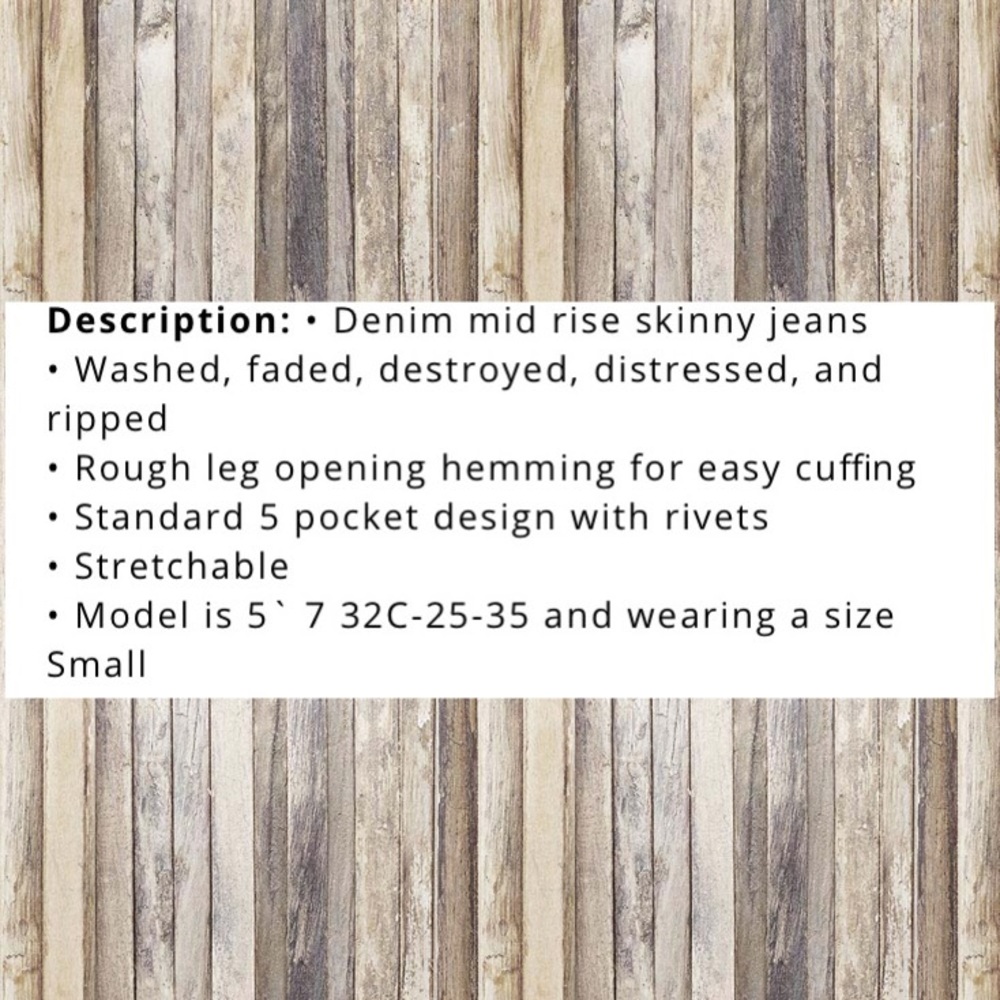 So comfy Distressed Denim skinny jean - Picture 7 of 7