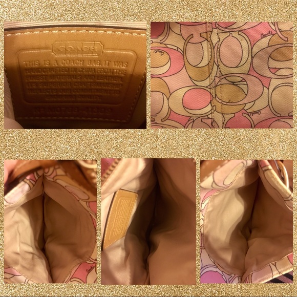 Cream Pink COACH crossbody signature purse. - Picture 3 of 3