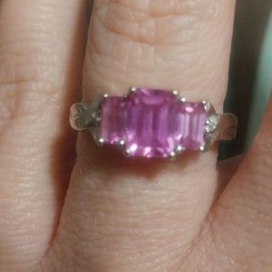 10k sapphire diamond ring