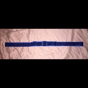 Blue Velvet Bow Belt