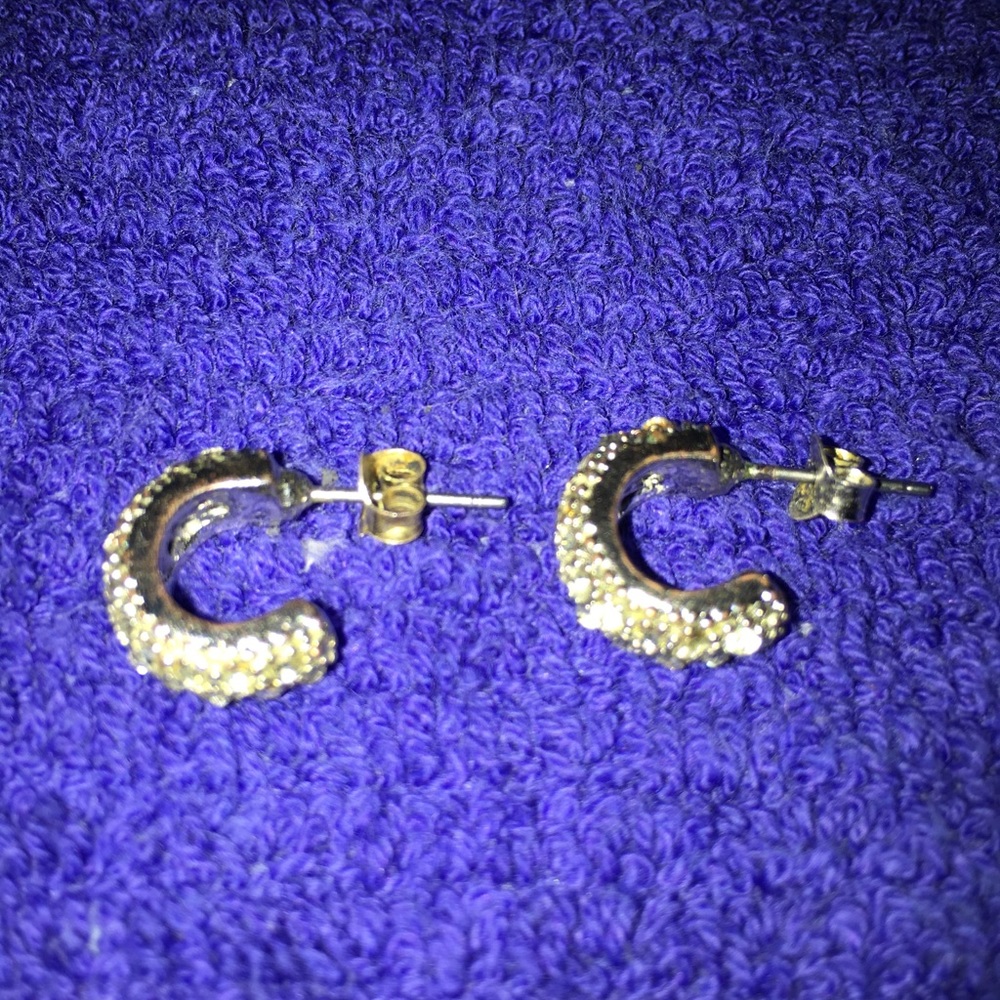 🔥FINAL SALE🔥 SS Half Hoop Pave Covered CZ