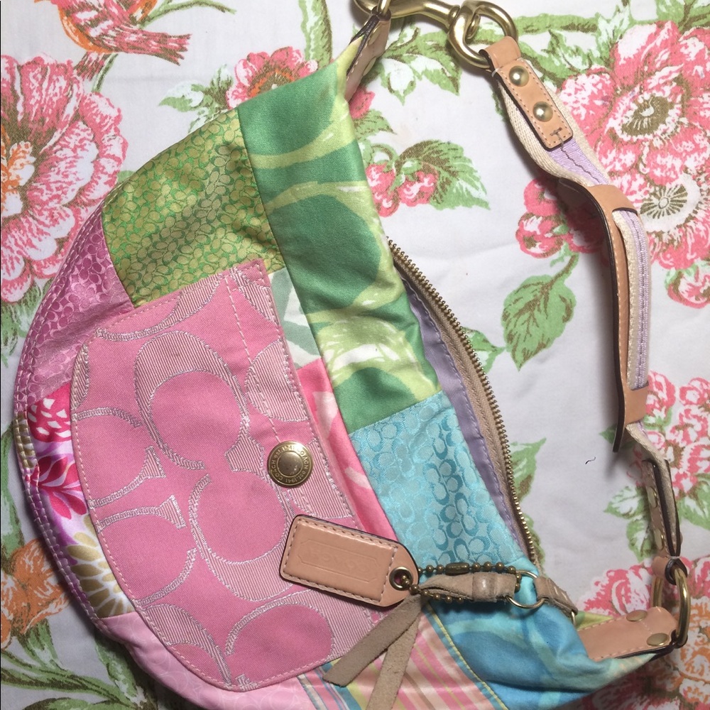Pastel Patterned Coach Handbag