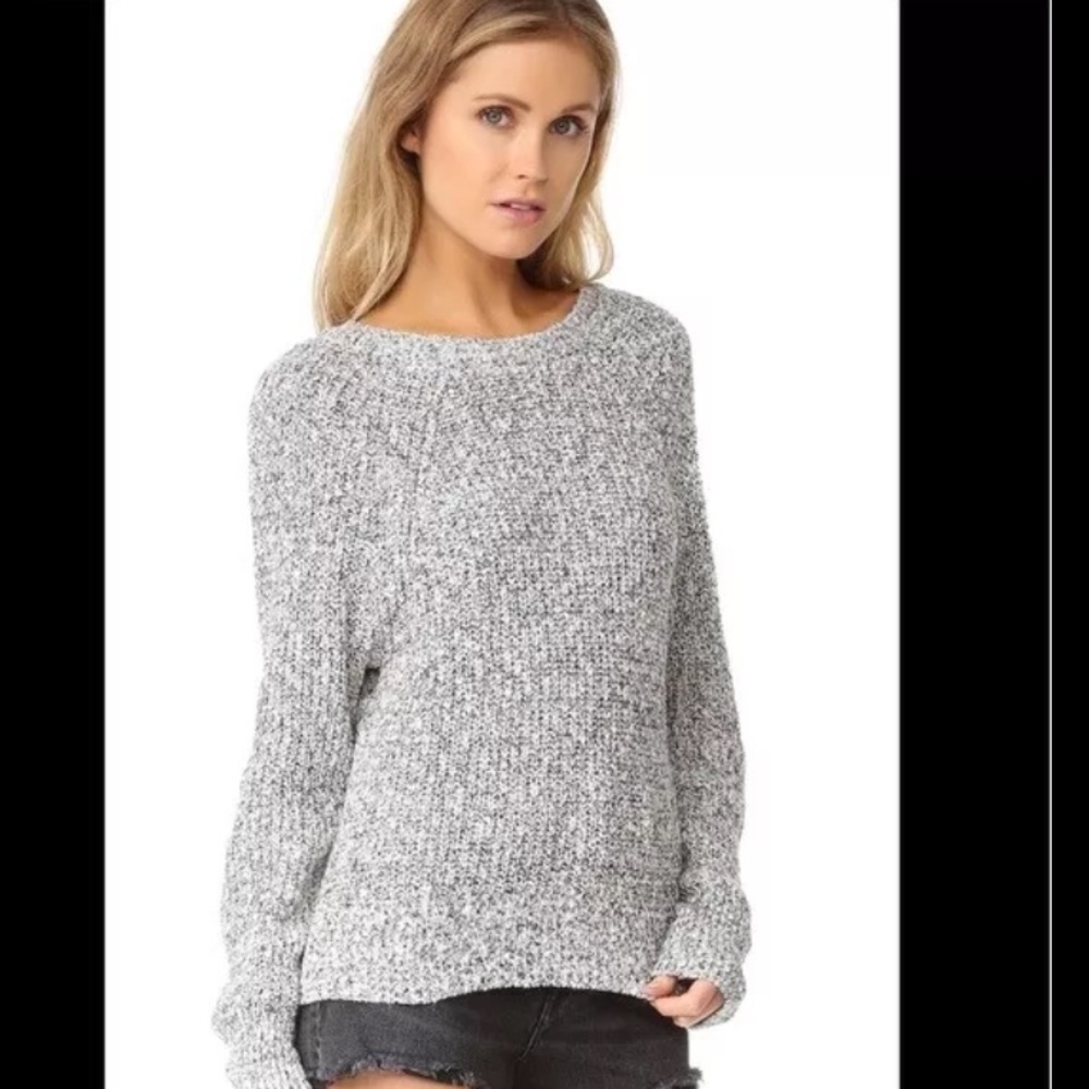 Free people electric city sweater gray black small