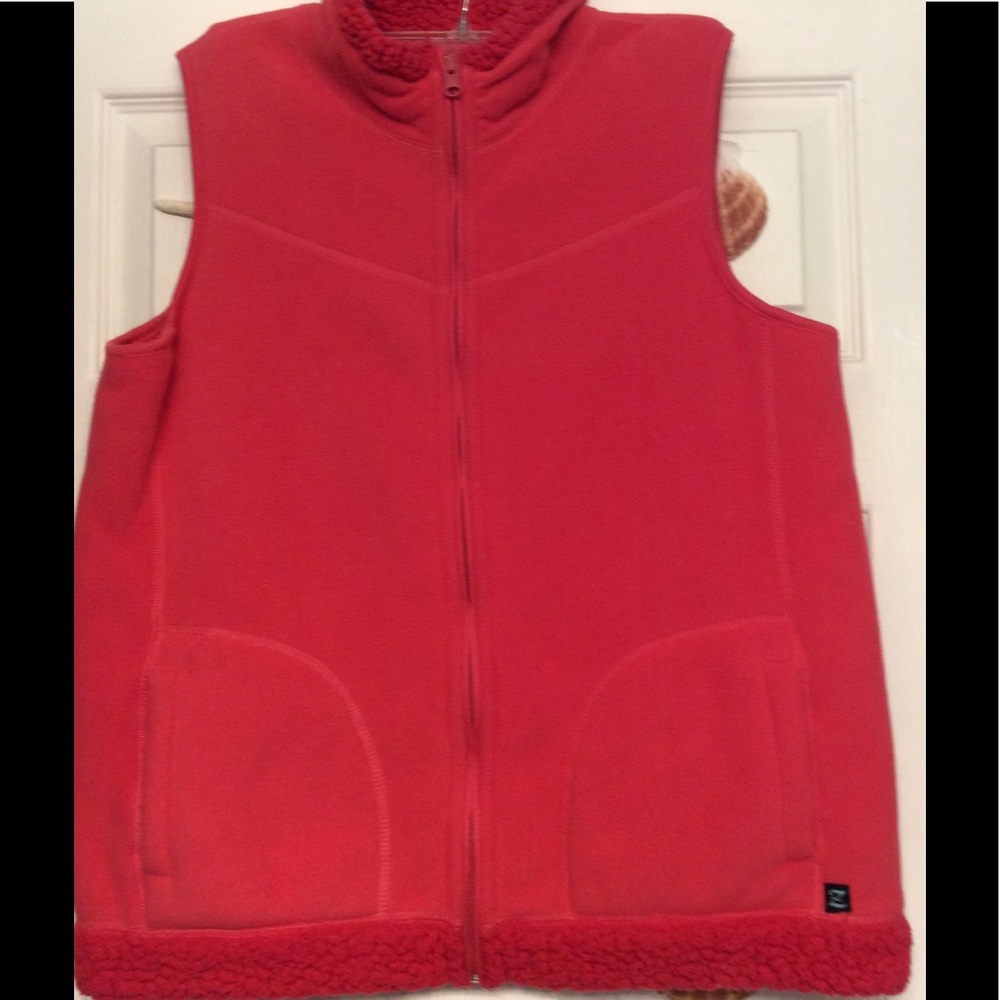 Unzipped Reversible Fleece Vest, size XL