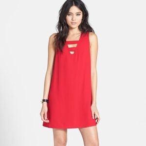Tilden red mini dress