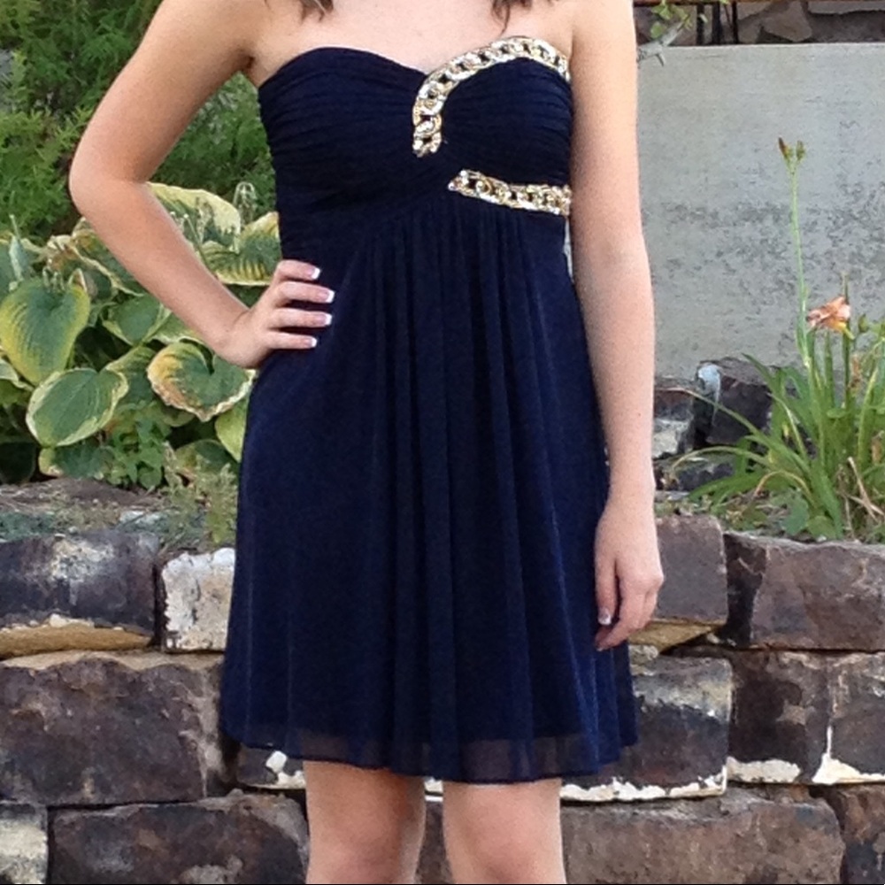 Navy Blue Formal Dress