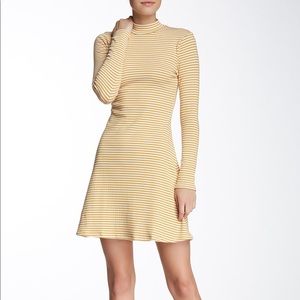 american apparel striped ribbed a-line dress
