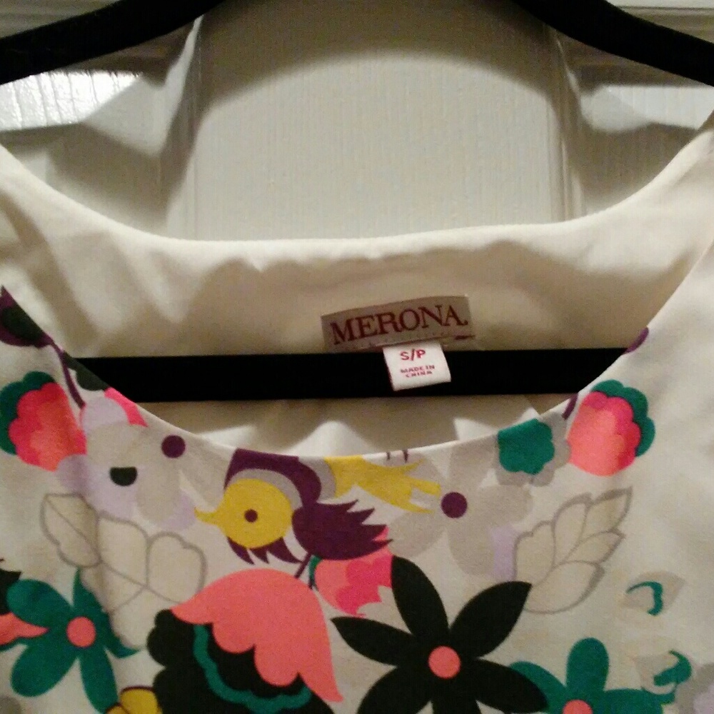 Floral Patterned Cream Dress - Picture 4 of 6