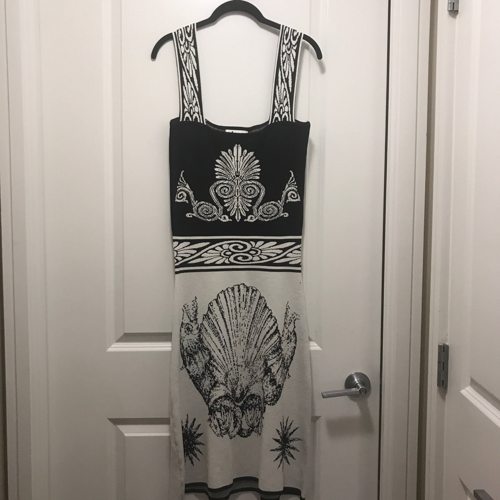 ACNE STUDIO Knit Black and White Dress