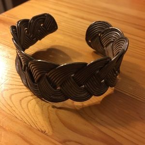 Braided silver bracelet