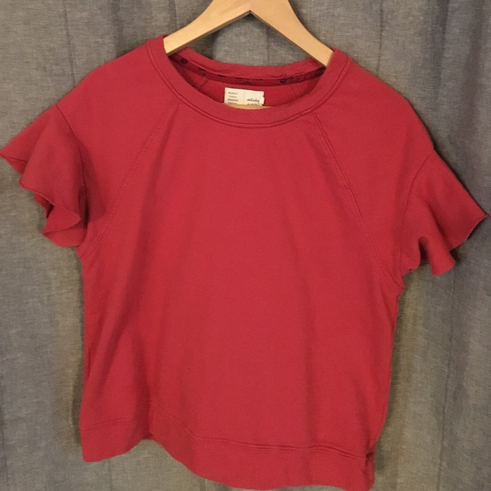 Sweatshirt with Flutter Sleeves // Anthropologie