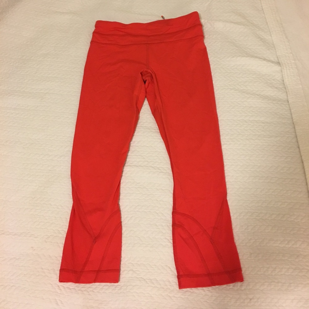 Lululemon Red Cropped Yoga Pant