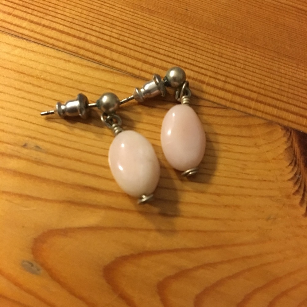 Pink bead earrings