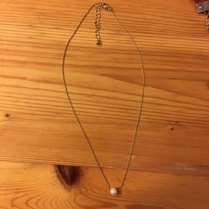 Single pearl chain necklace