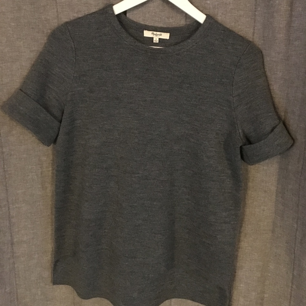 Madewell Short Sleeve "Denim Blue" Sweater Small