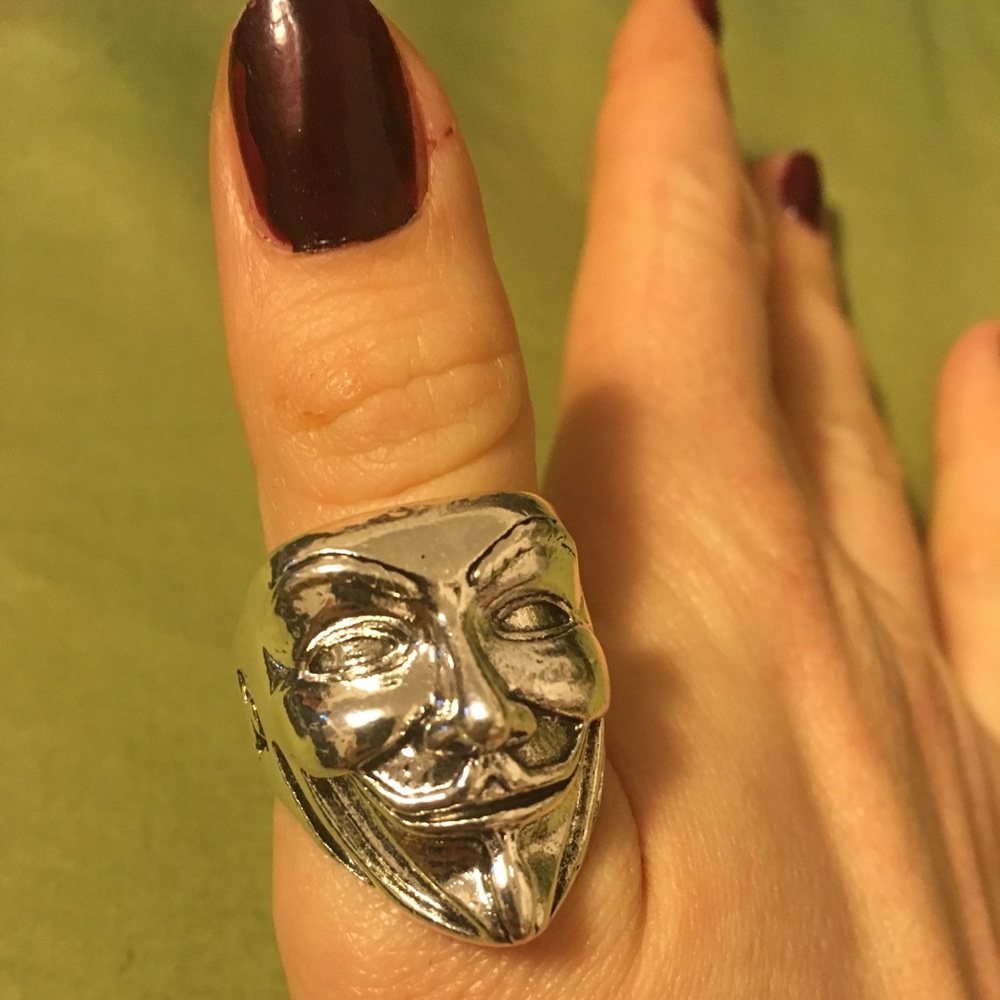 Silver theater ring women/man size 10